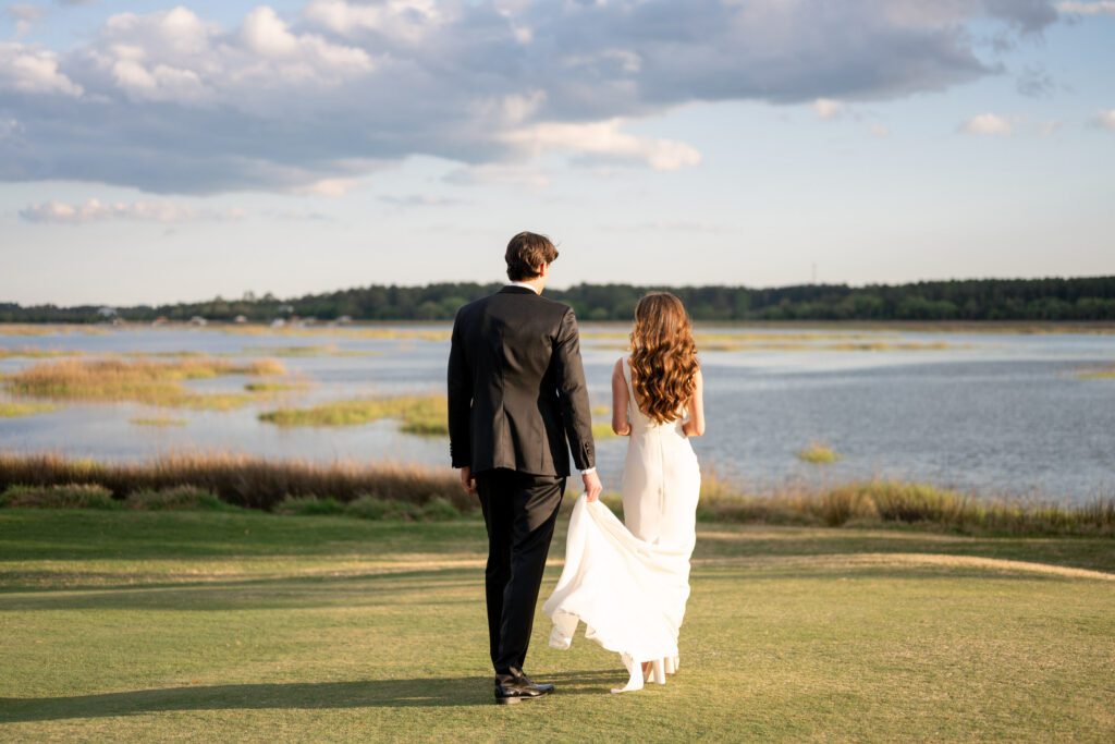 Romantic waterfront portraits at a Dataw Island wedding in South Carolina