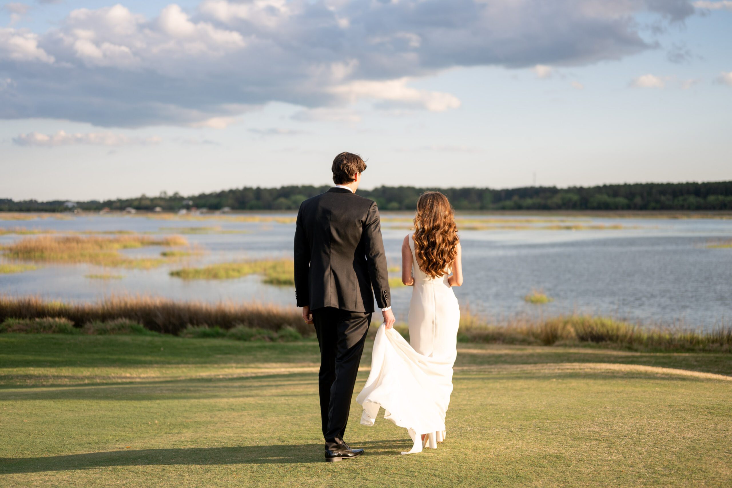 Romantic waterfront portraits at a Dataw Island wedding in South Carolina
